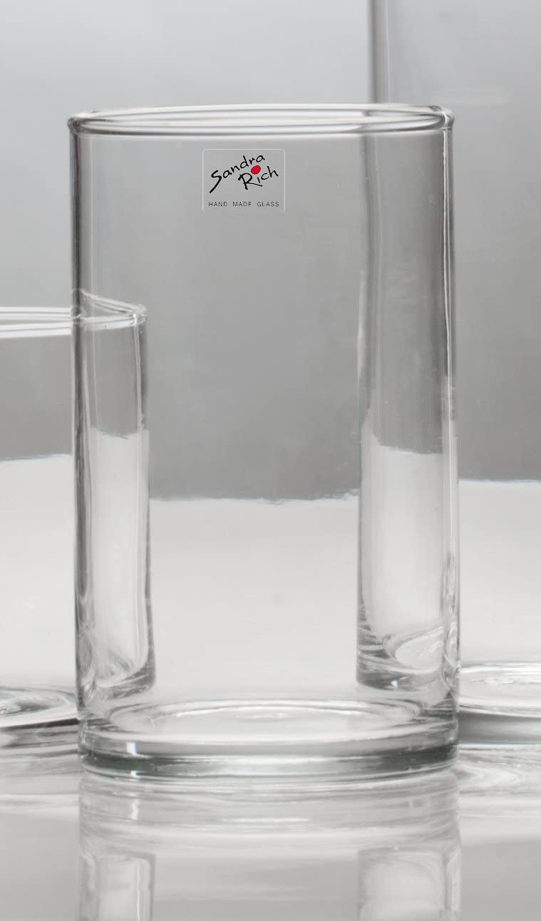 Glass vase Cyli cylindrical clear 15 cm Ø 9 cm hot cut by Sandra Rich