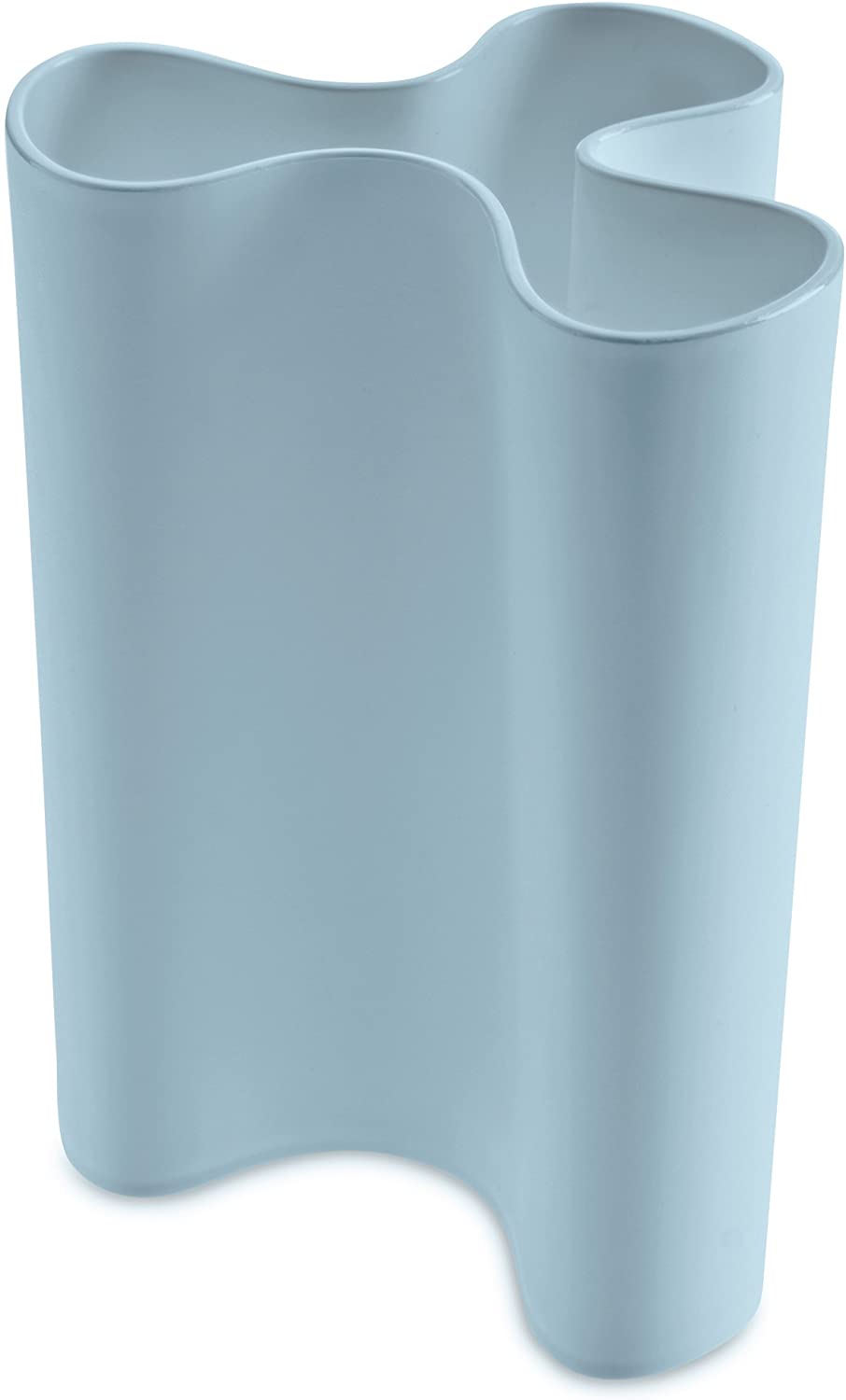 koziol Clara L vase, plastic, powder blue, 11.5 x 12.5 x 16.6 cm