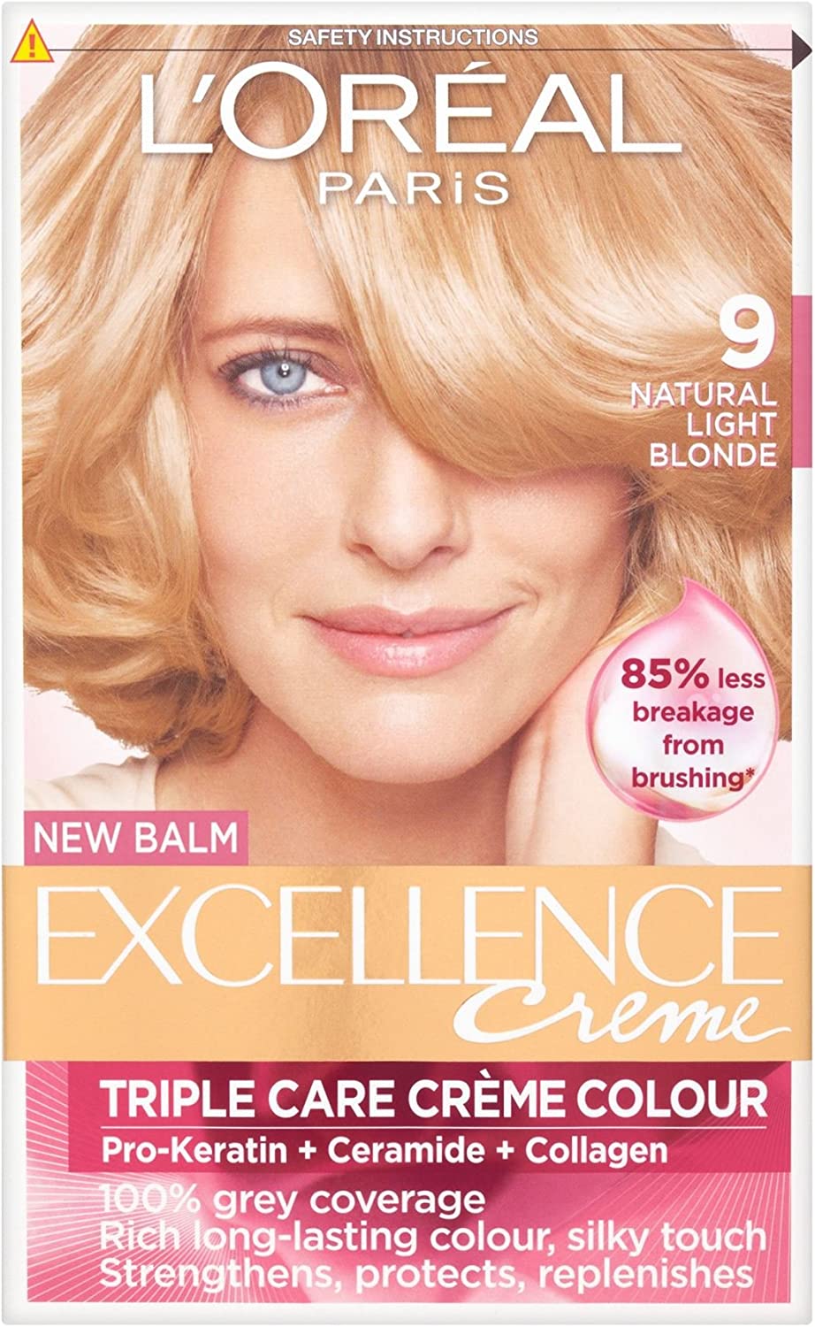l'oréal 3 x L\'Oreal Paris Excellence Cream Triple Care Cream Colour 9 Natural Light Blonde