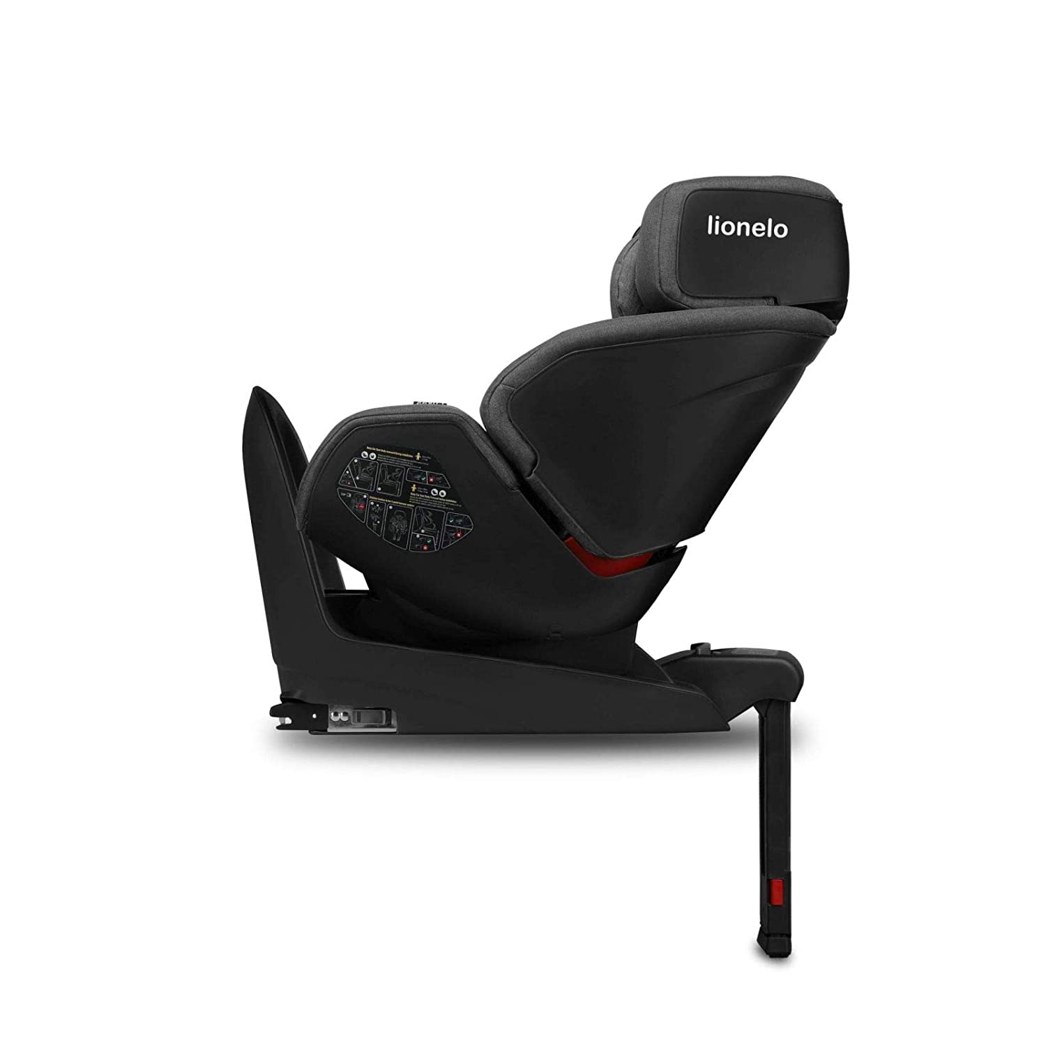 Lionelo Lukas Safety Car Seat 0-18 kg Forwards and Backwards ISOFIX + Support Leg Carbon