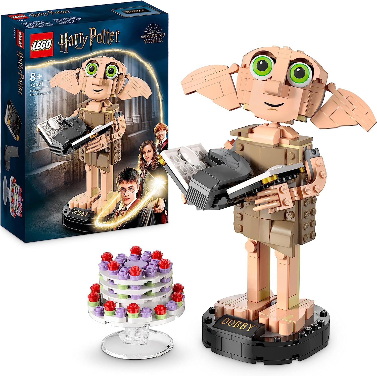 LEGO 76421 Harry Potter Dobby the House Elf Set, Movable Iconic Figure, Toy, Bedroom Accessory & Decoration, Character Collection, Gift for Girls, Boys, Teens and All Fans From 8 Years