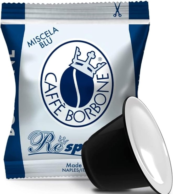 Caffè Borbone Coffee Capsules Respresso, Blue Mix, Compatible with Nespresso Domestic Coffee Machines, Pack of 100