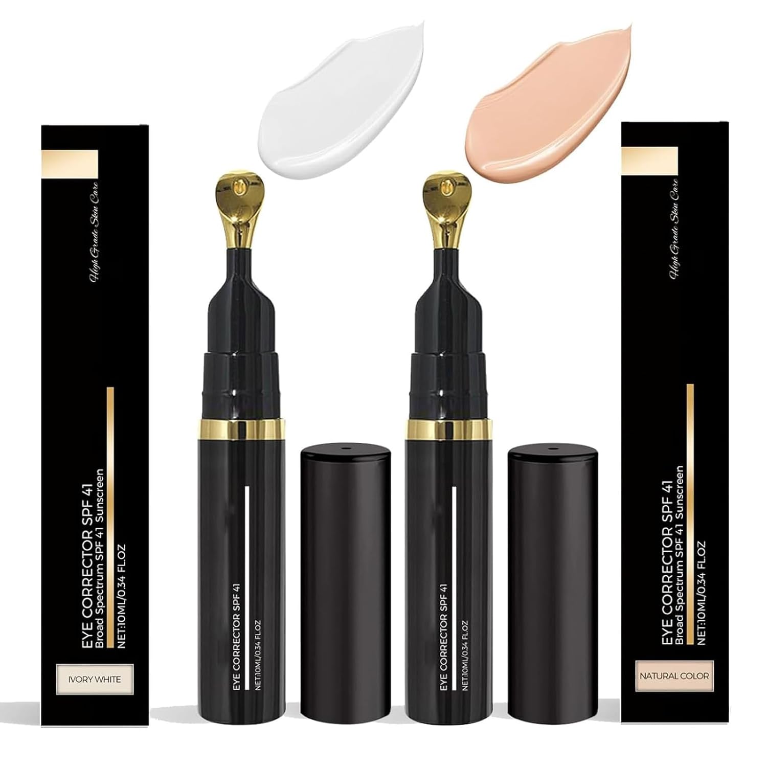 Luminous Eye Corrector SPF 41, Under Eye Concealer, Under Eye Color Corrector for Dark Circles, Eye Concealer for Dark Circles, Under Eye Color Corrector Natural Finish (2 Colors, 10 ml)