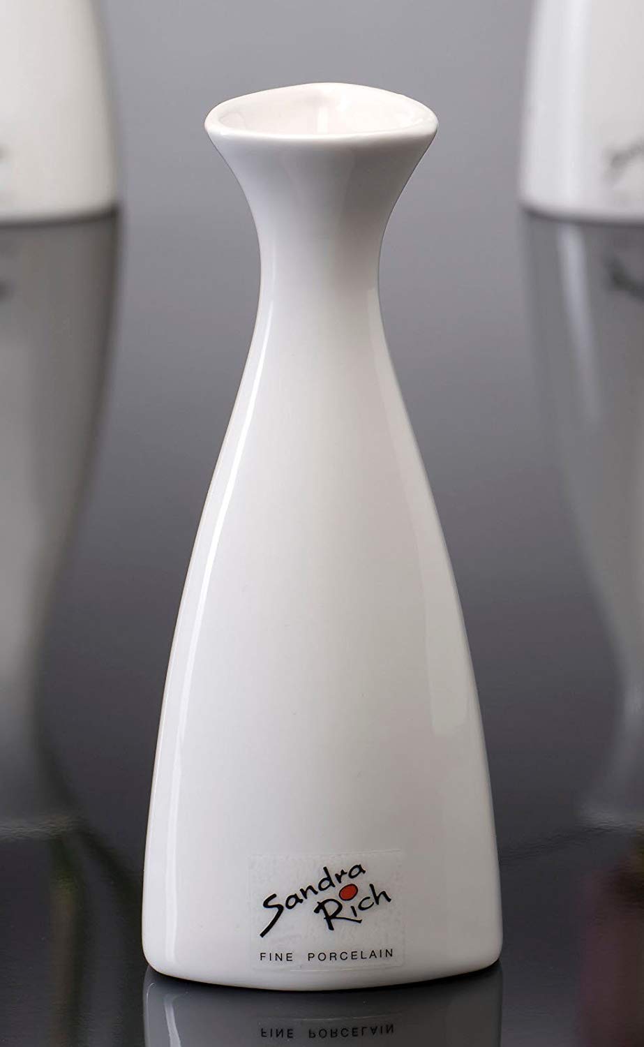 Sandra Rich Porcelain Vase Triangle White 14Cm