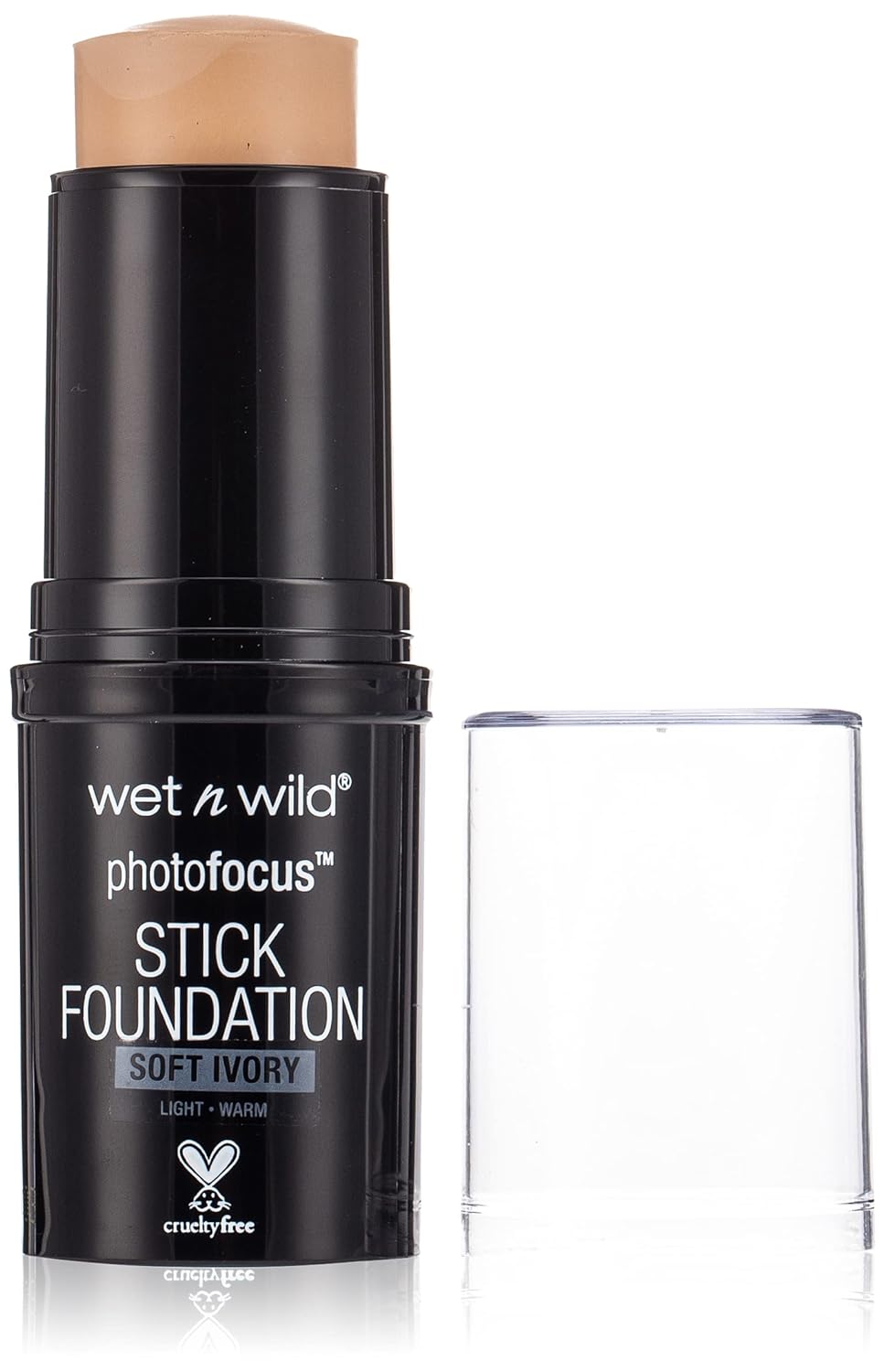 Wet N Wild - Photo Focus Stick Foundation - Long -Lasting, Opaque Stick Foundation - With Creamy, Moisturising Texture Hides Impurities - Perfect Skin - Vegan - Soft Ivory