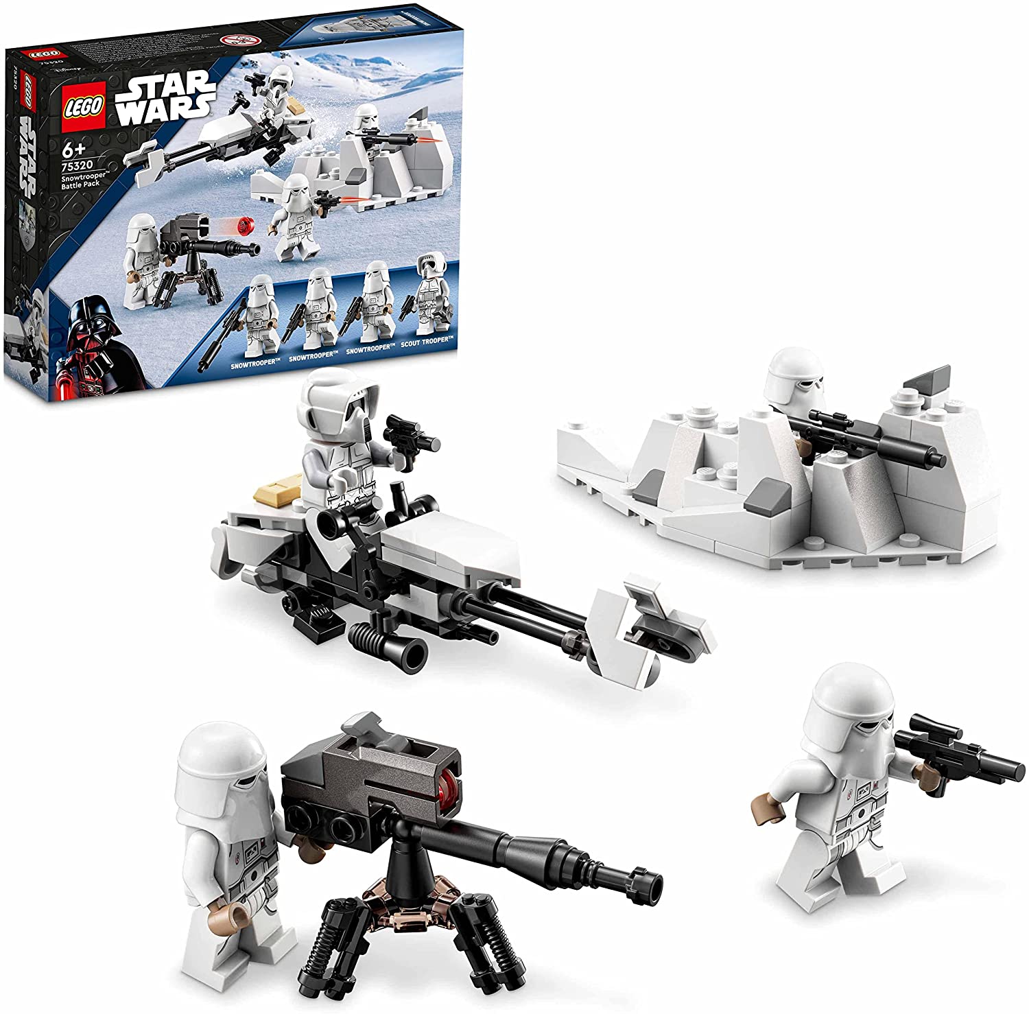 LEGO 75320 Star Wars Snowtrooper Battle Pack mit 4 Figuren, Waffen und Düse