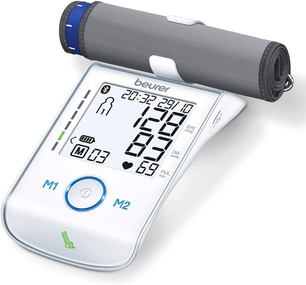 Beurer BM 85 Upper Arm Blood Pressure Monitor with Patented Sleep Indicator, Practical Li-Ion Battery, App Connection with Certified Data Protection