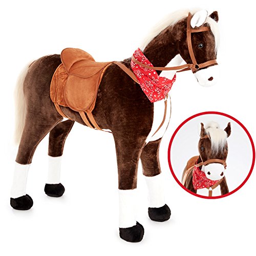 KNORRTOYS.COM Large XXL – horse standing with Saddle Brown Horse Standing Horse Horse Hor