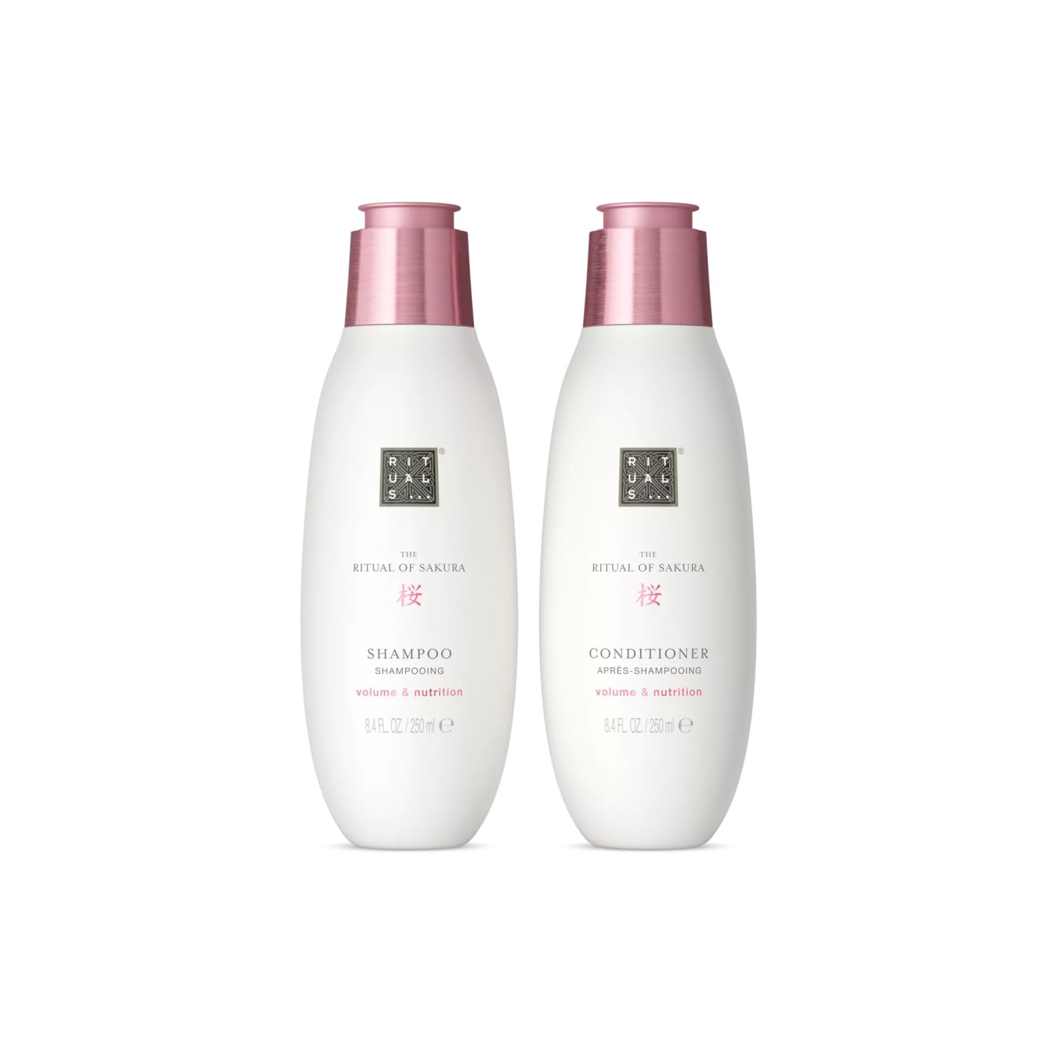 RITUALS The Ritual of Sakura Value Pack - Shampoo and Conditioner Set - With Wheat Protein, Chia Seeds, Rice Extract and Macadamia Nut Oil - Value Pack 2 x 250ml