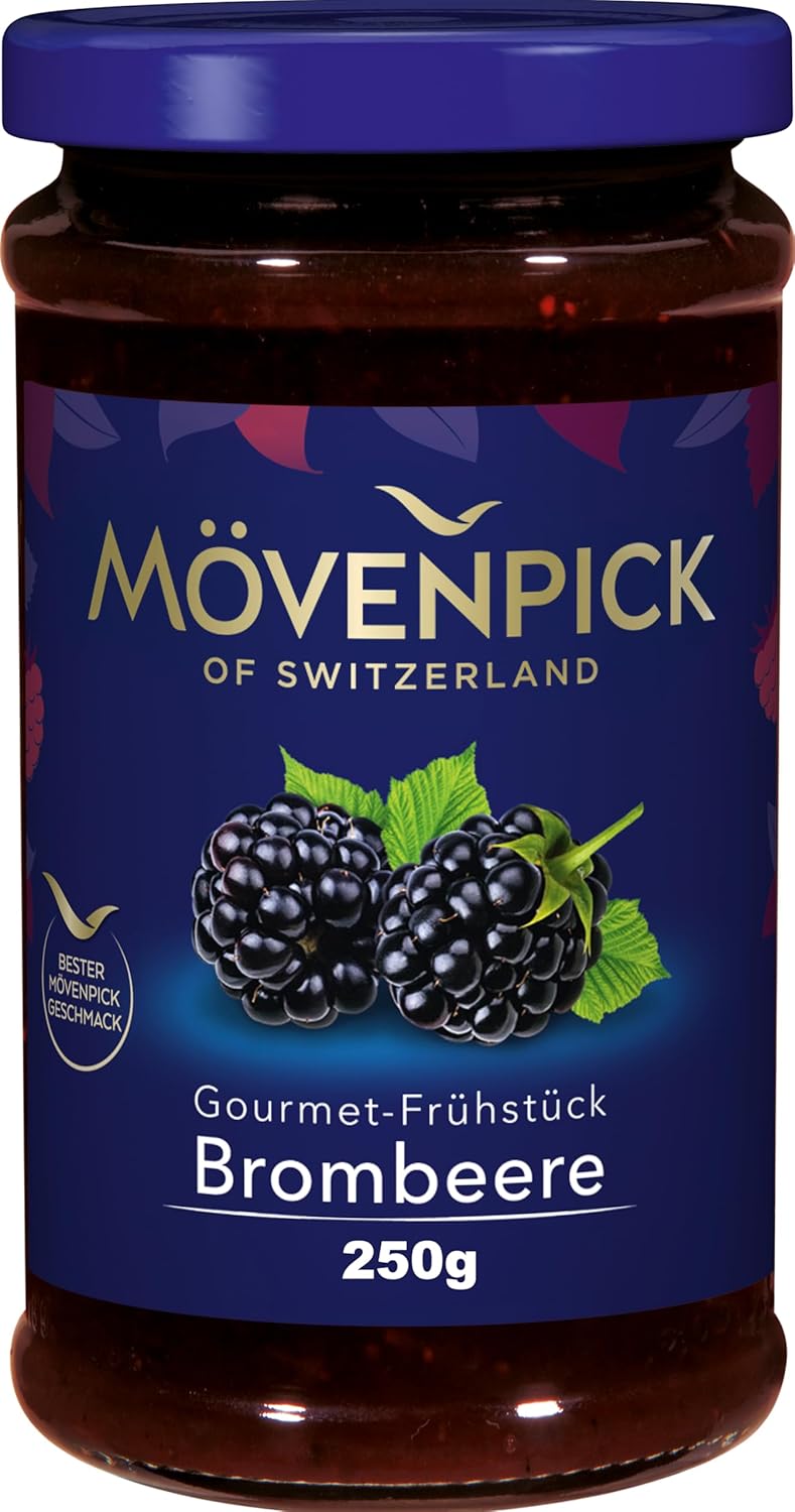 Mövenpick Gourmet Breakfast Blackberry, Premium Fruit Spread, 55 Percent Fruit, 250 g