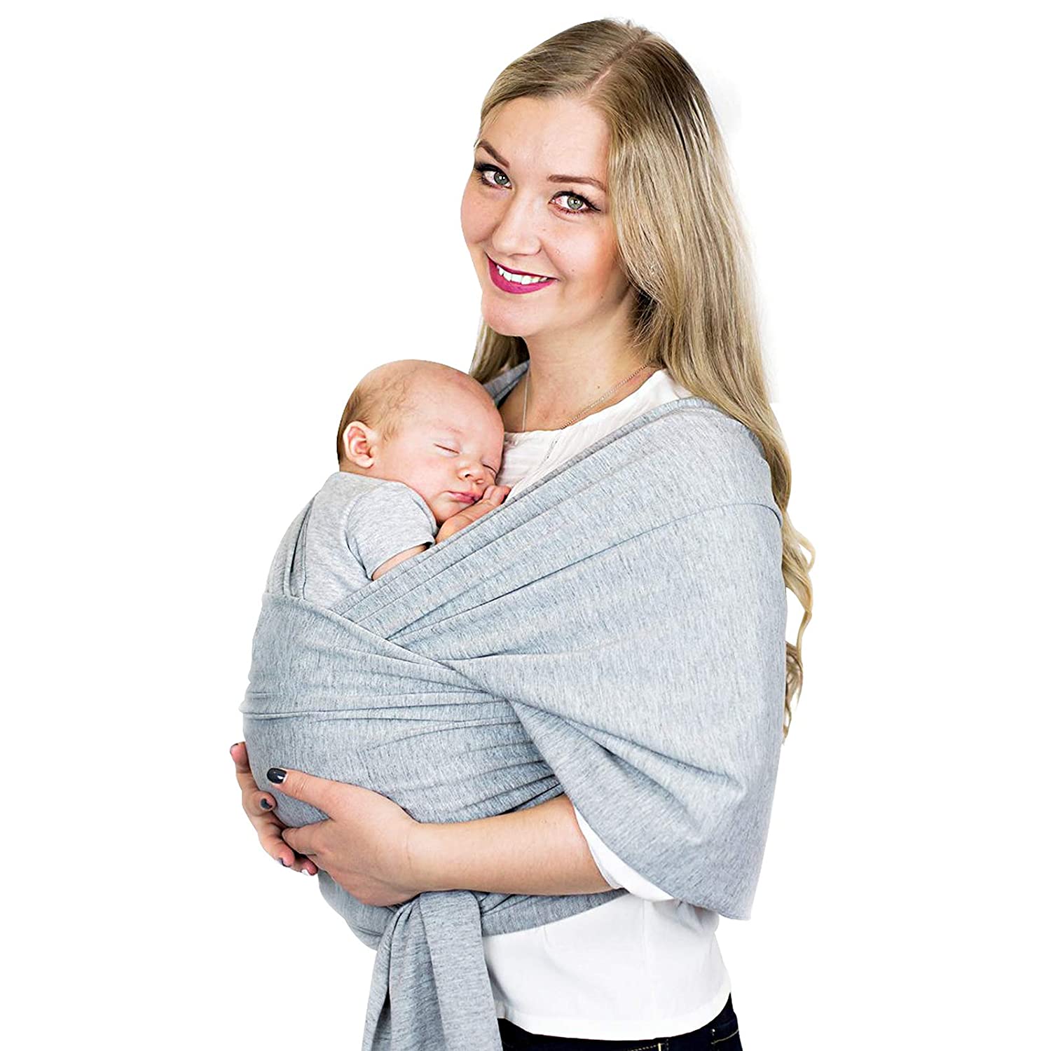 Unbekannt Elite Babytragetuch für Neugeborene und Säuglinge bis 15,9 kg (grau)
