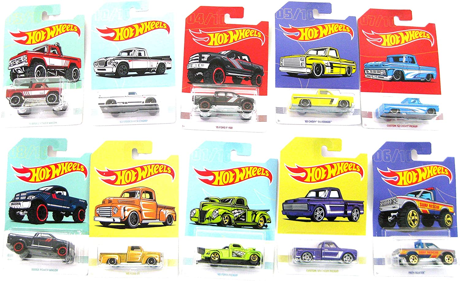 Hot Wheels Truck Series Set With 10 Models 1: 64
