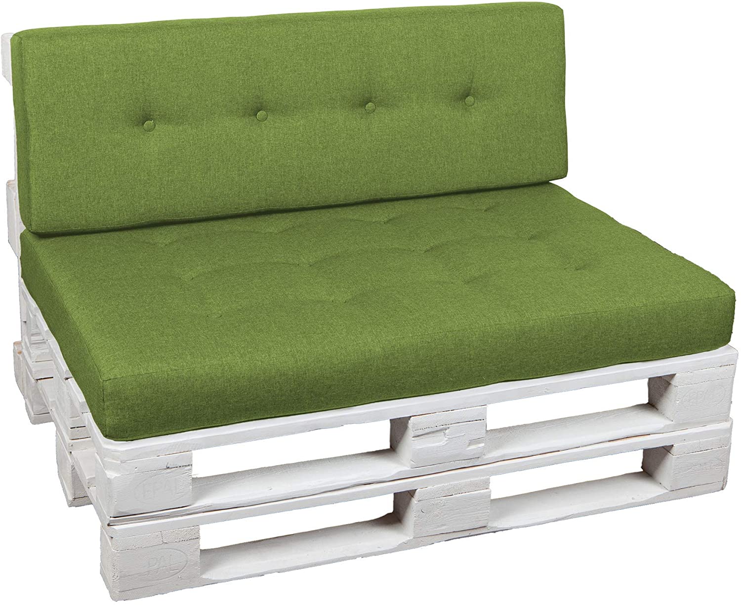 Pallet Cushions Seat Cushion Backrest Quilted, Lime