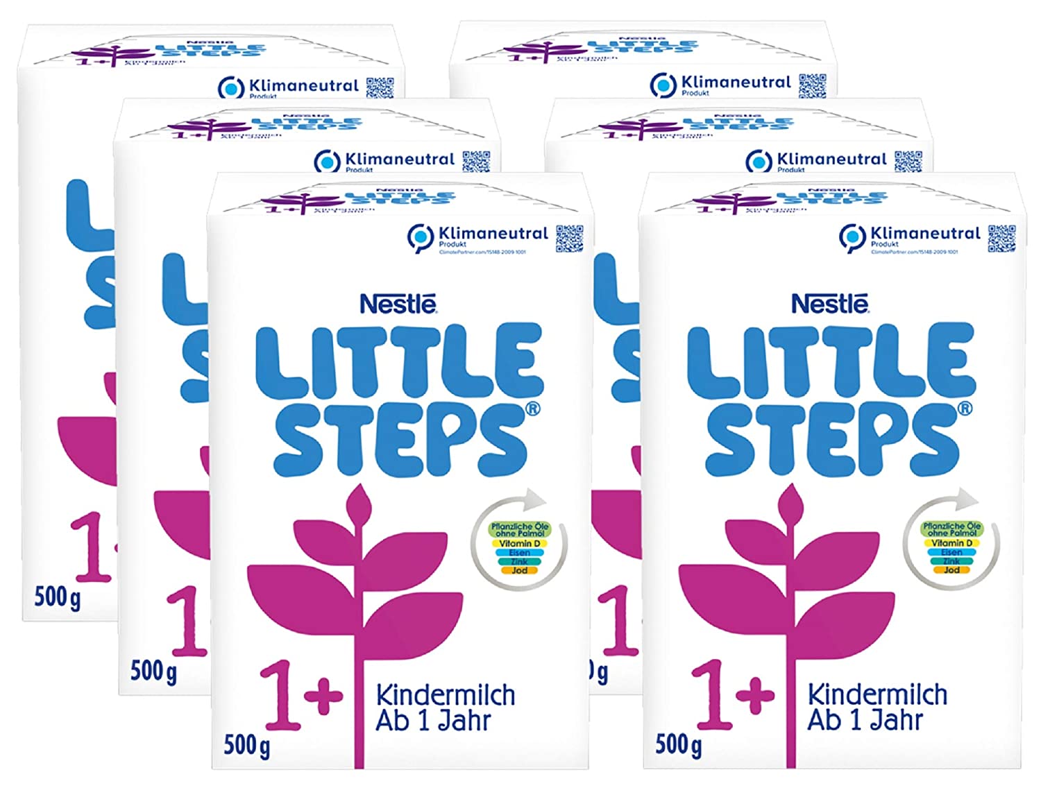 Nestlé LITTLE STEPS Kindermilch 1+, ab dem 12. Monat, 6er Pack (6 x 500g)