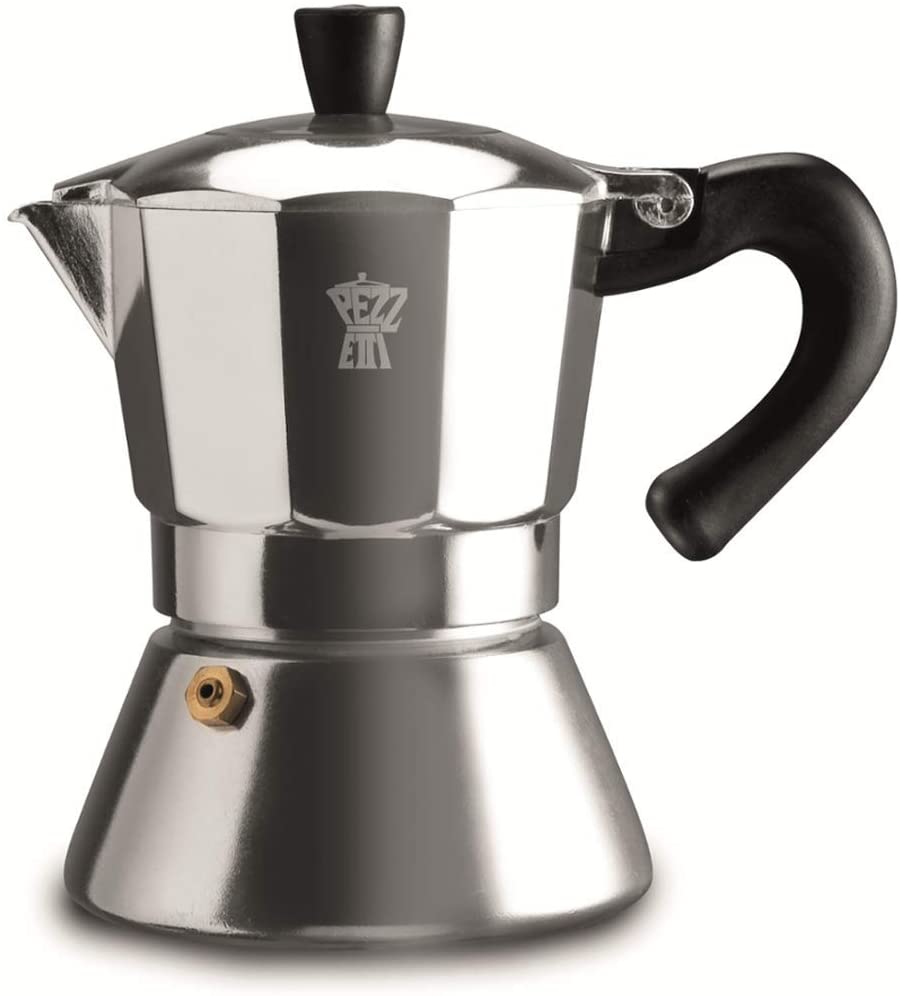 Pezzetti 1359 V NERA Bell Black Enamelled Aluminium 6 Cup Express Coffee Maker Induction