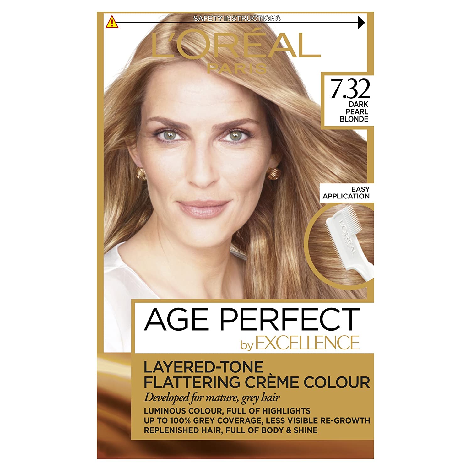 L'Oréal Paris L\'Oreal Excellence Age Perfect 7.32 Dark Rose Blonde Hair Colour, ‎dark