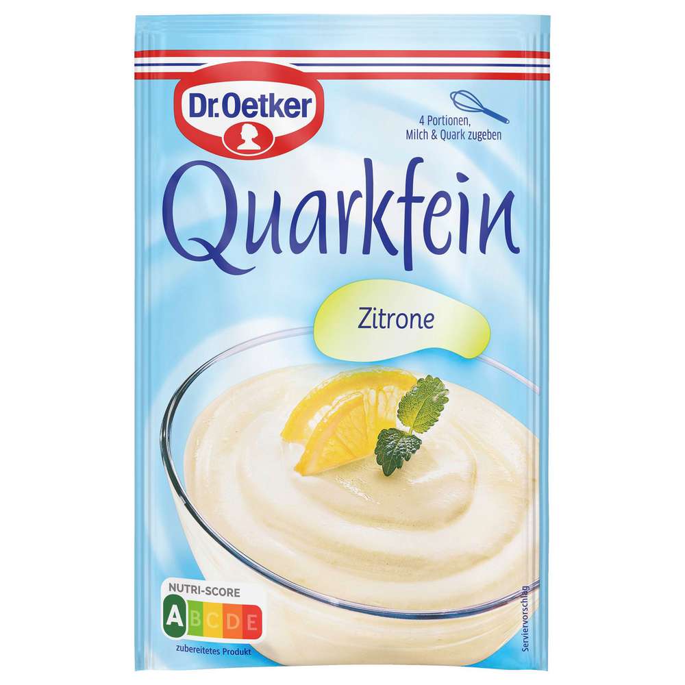 Quark dessert Quarkfein, lemon