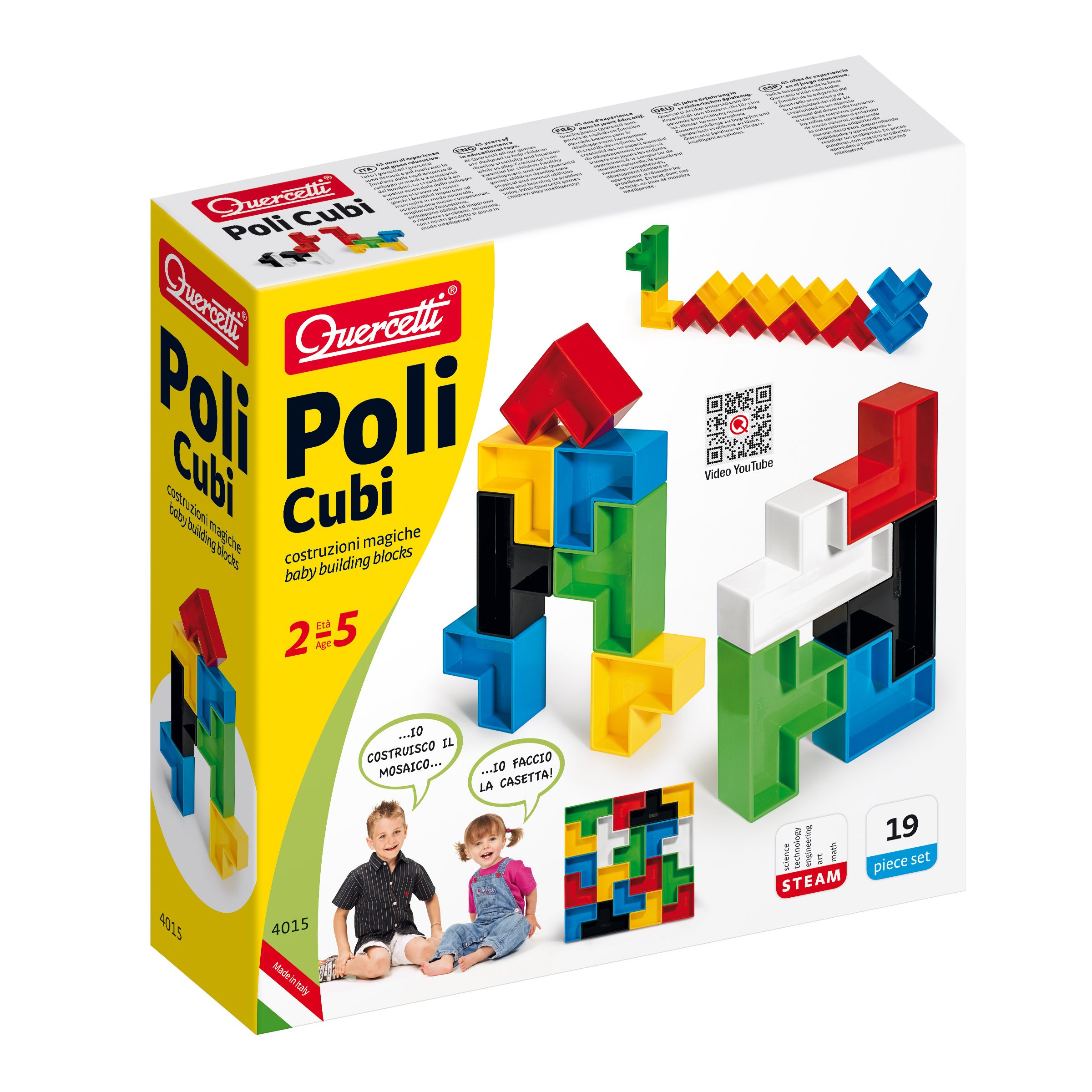 Quercetti Poli Cubi Construction Magic Set