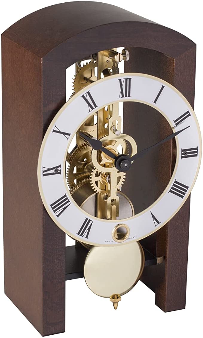 High Quality Winding Mechanical Key Table Clock Hermle Boston 18 cm Walnut 23015 030721