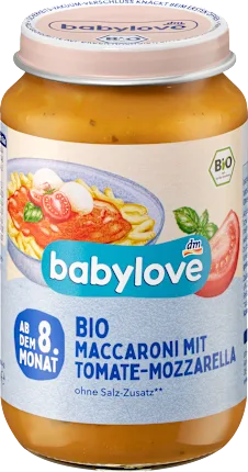 Menu Maccaroni with Tomato and Mozzarella from 8 months, 220 g