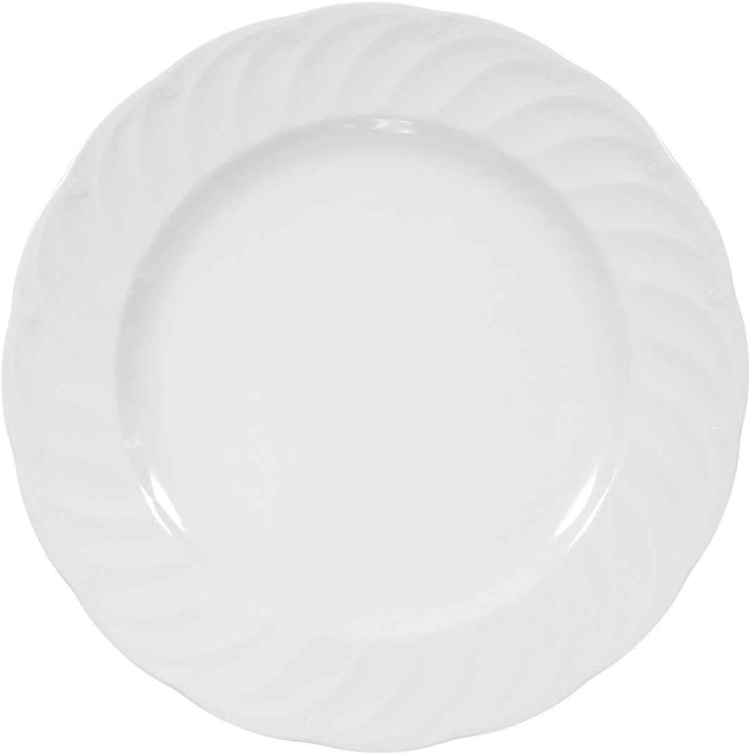 Seltmann Weiden Leonore White Plain Dinner Plate 25 cm Flag