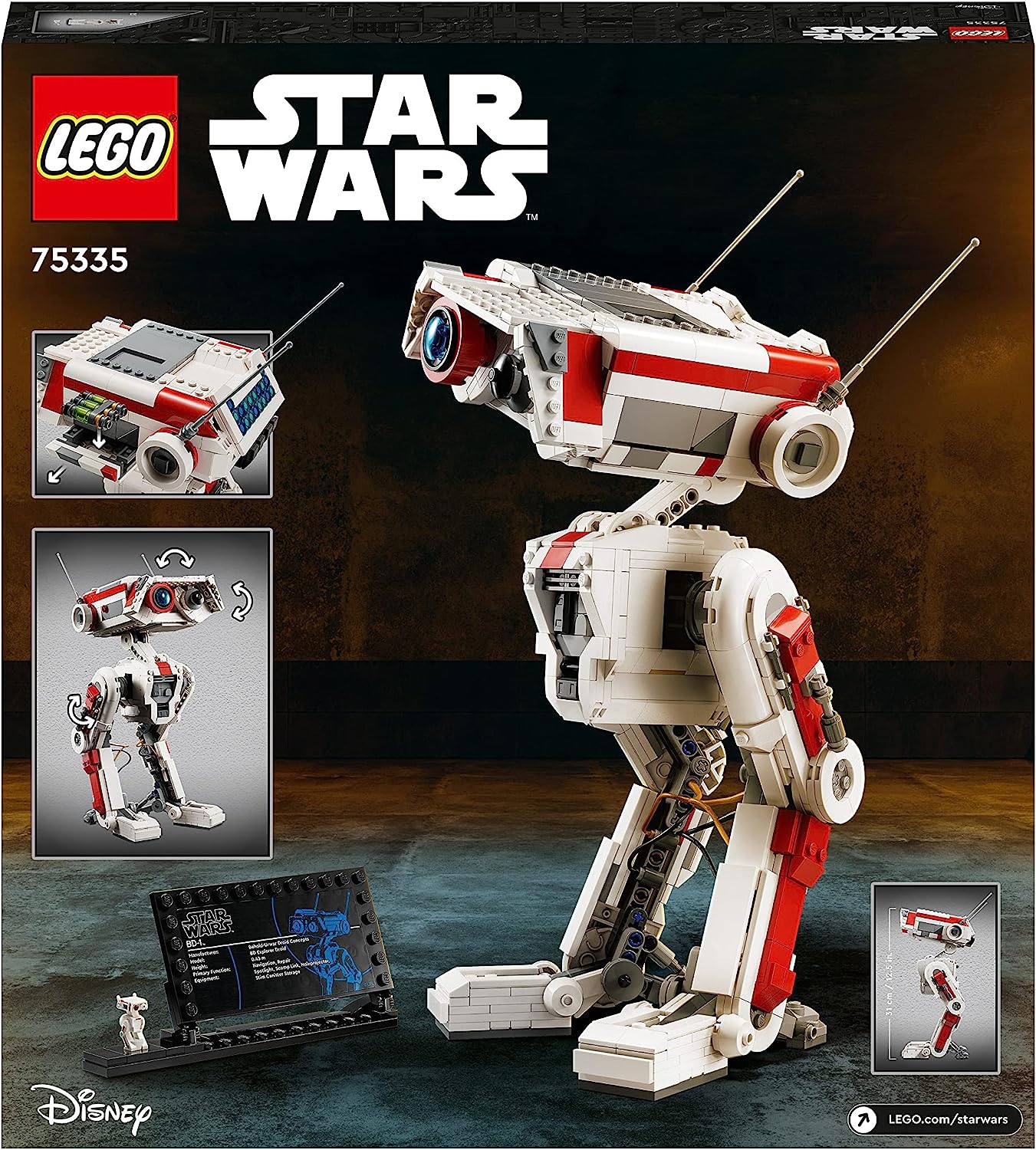 LEGO 75335 Star Wars BD-1 Model Kit, Movable Droid Figure, Room Decoration, Christmas Gift Idea for Boys & Girls, Teenagers from the Video Game Jedi: Fallen Order