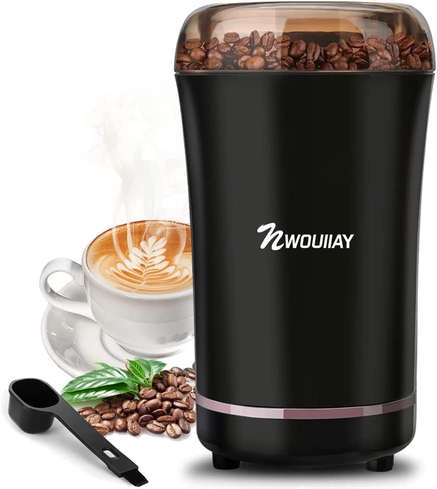NWOUIIAY Coffee Grinder 300 W Electric Coffee Grinder Coffee Beans for Coffee Beans Nuts Spices Grains and Spice Capacity up to 100 g