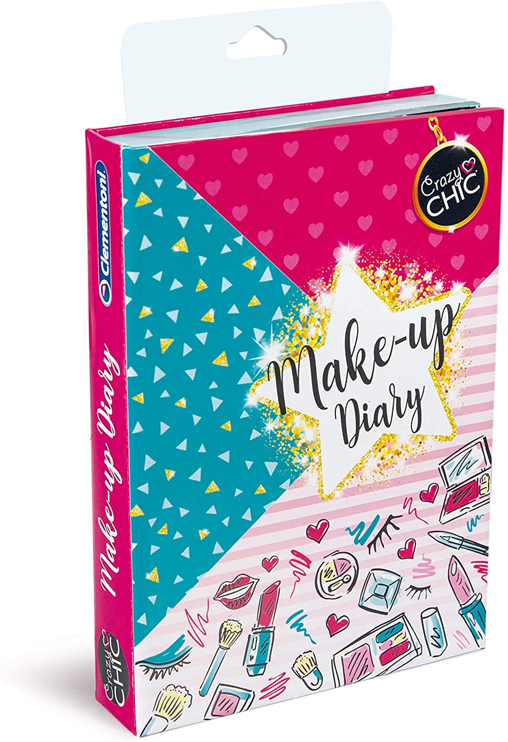 Clementoni 18588 Crazy Chic-Trousse Make-Up Diary Multi-Coloured