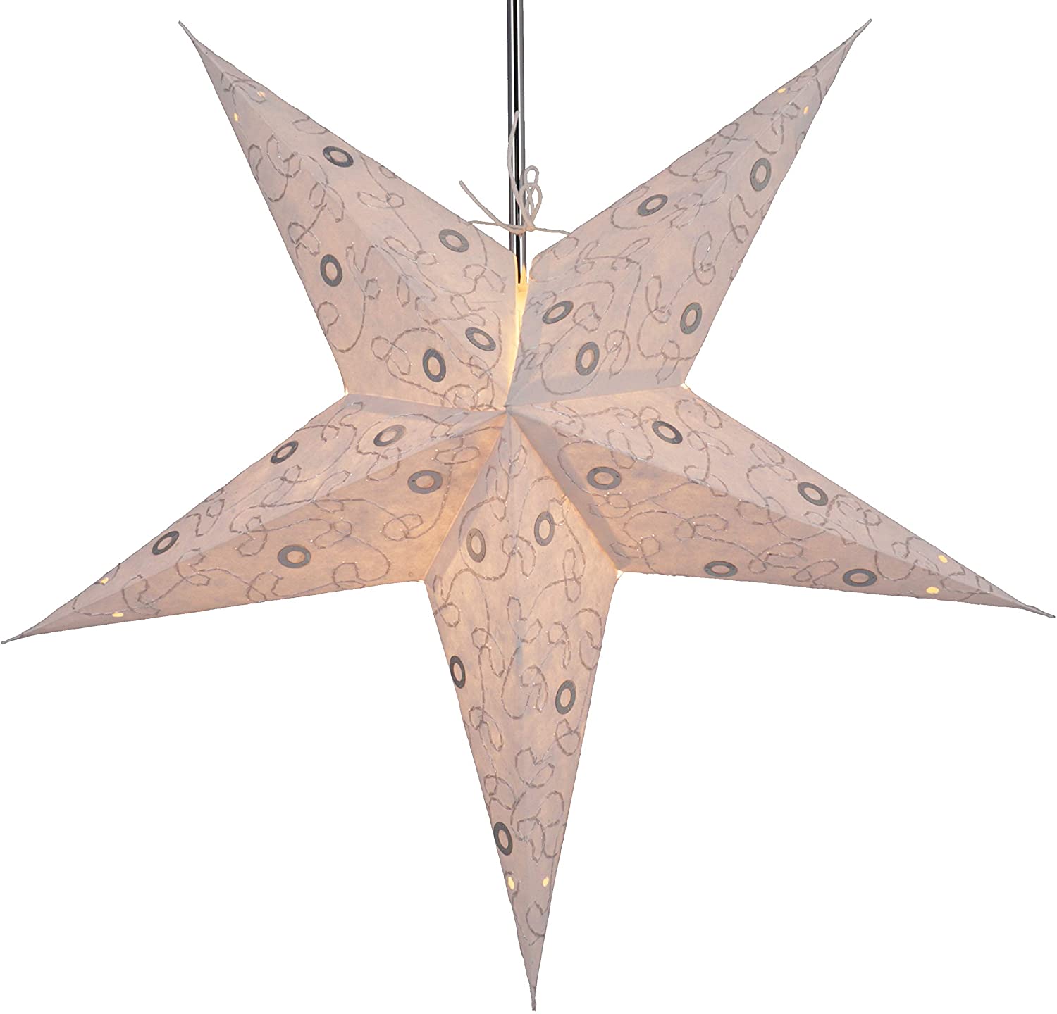 Guru-Shop Foldable Advent Light, Paper Star, Christmas Star, Anubis, Red St