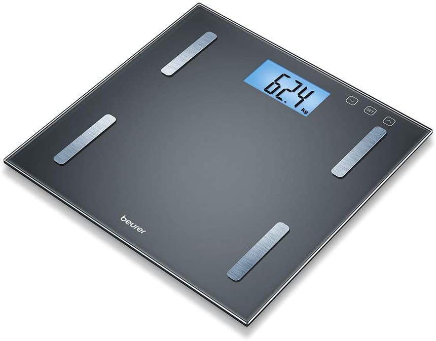 Beurer BF 180 Diagnostic Scale, Body Fat Scales with BMI Calculation and Large LCD Display, Black