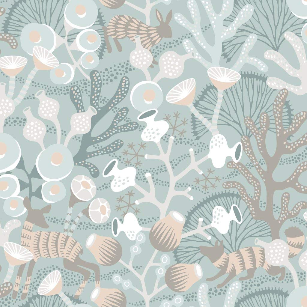 Hanna Werning Wonderland 1459 Non-Woven Wallpaper Coral Landscape Woodland 