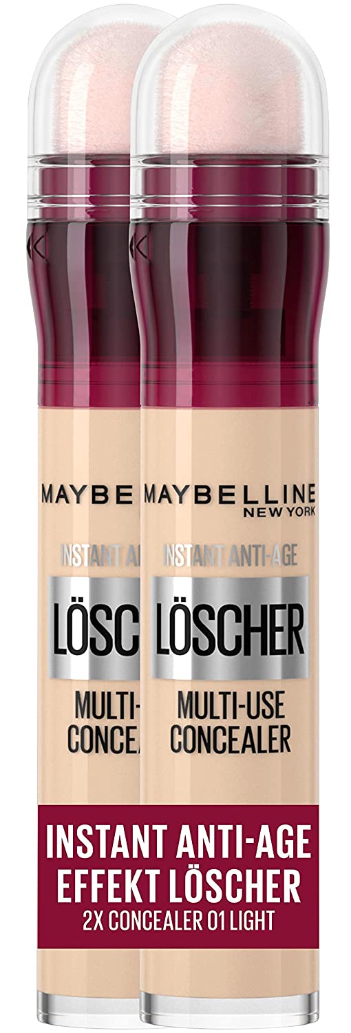 Maybelline New York Instant Anti-Age Effect Eraser Concealer No. 01 Light Twin Pack, ‎no.