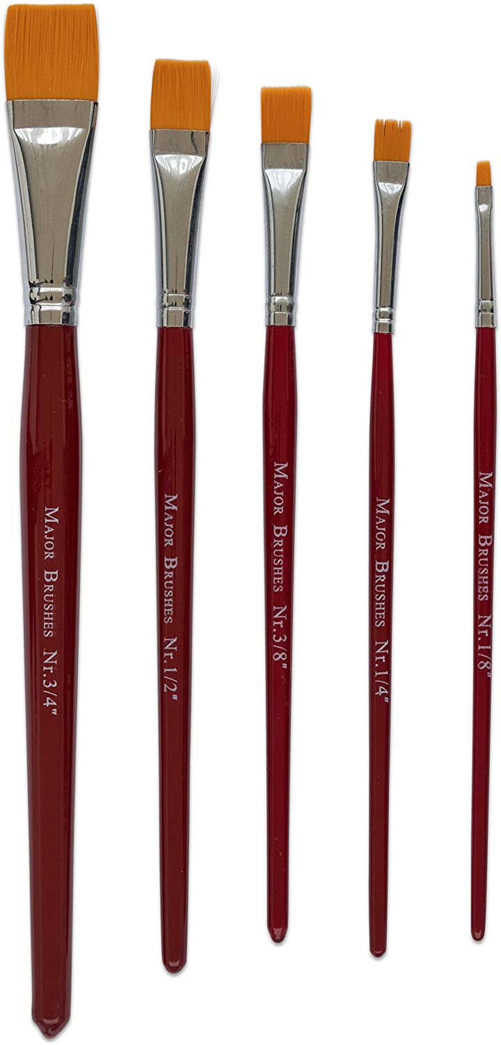 Betzold Pure Bristle Paint Brush Set Of 5 Brushes