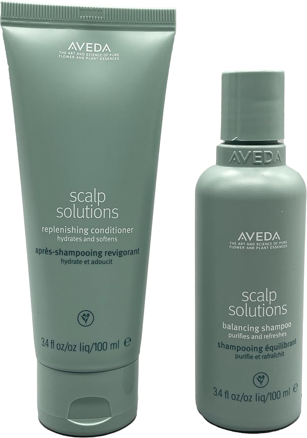 AVEDA scalp solutions balancing shampoo 100 ml, replenishing conditioner 100 ml