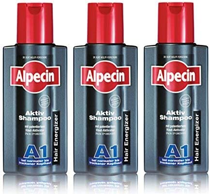 3 Active Shampoo A1 Hair Energizer Alpecin for Normal to Dry Scalp 250 ml