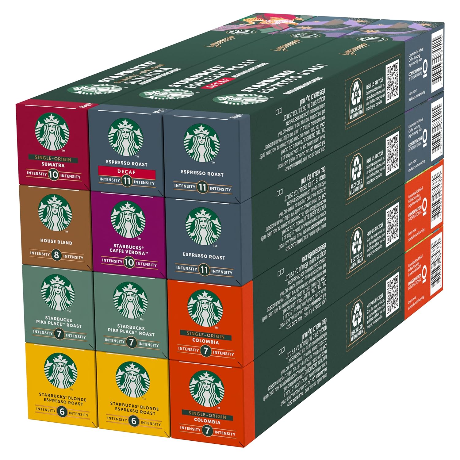 STARBUCKS Tasting Set By Nespresso, Coffee Capsules 12 x 10 (120 Capsules) - Exclusive to Amazon