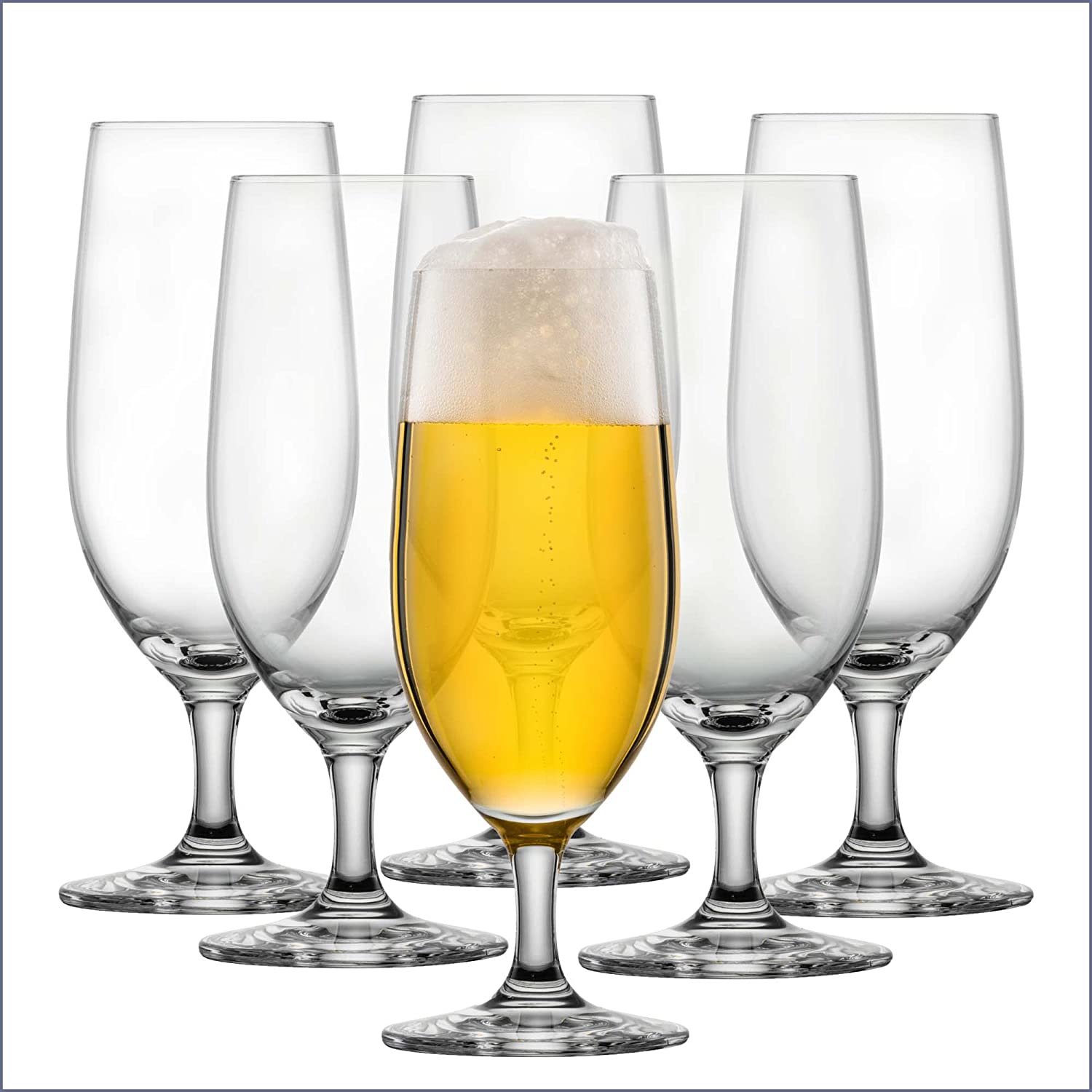 Schott Zwiesel Classico, 106296 Beer Glass, Beer Glass 370ml x 18.7 cm (Pack of 6)