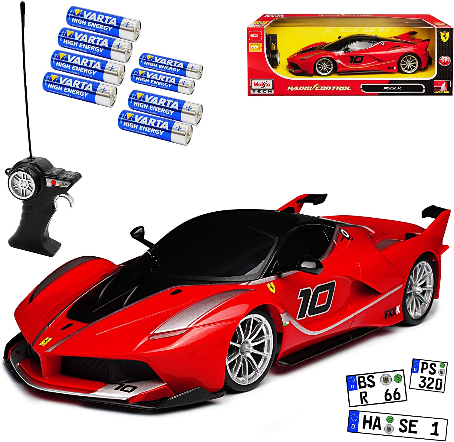 Maisto Ferrari Fxx K Red 27 Mhz Rc Radio Car-Batteries Included-Ready To St