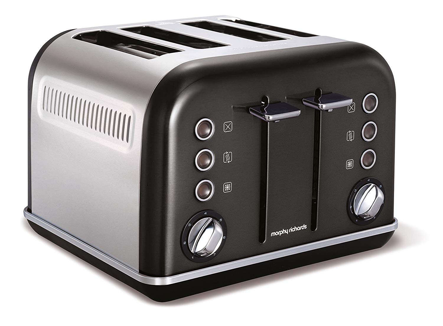 Morphy Richards Accents Toaster 4 Slot, Black