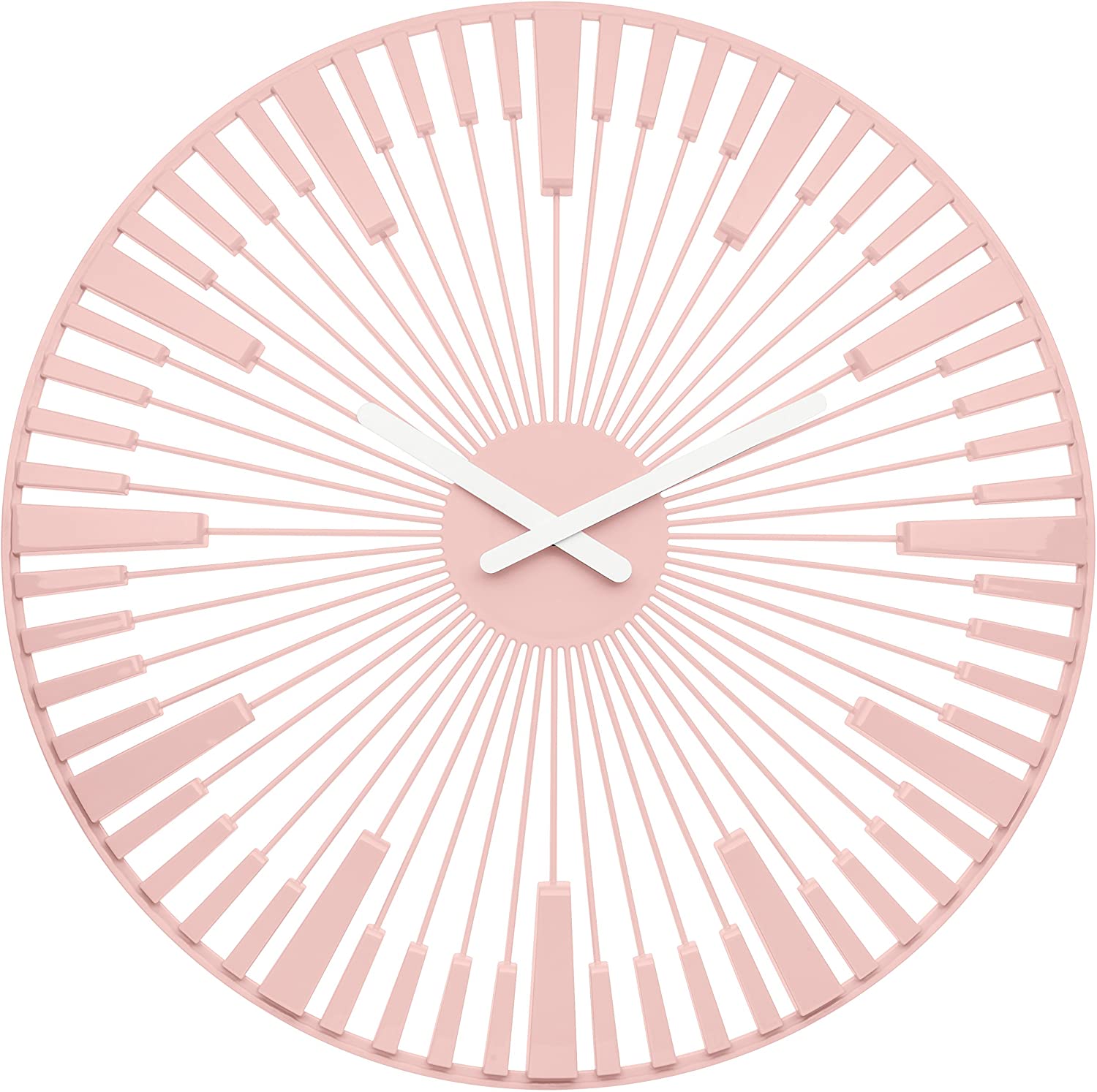 Koziol Piano Wall Clock, Clock, Decoration, Plastic, Powder Pink, 45 cm, 23