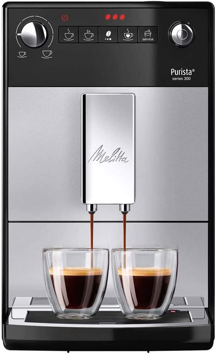 Melitta Purista F 230-102 Fully Automatic Coffee Machine with Whisper-Quiet Cone Grinder, Coffee machine, Silver