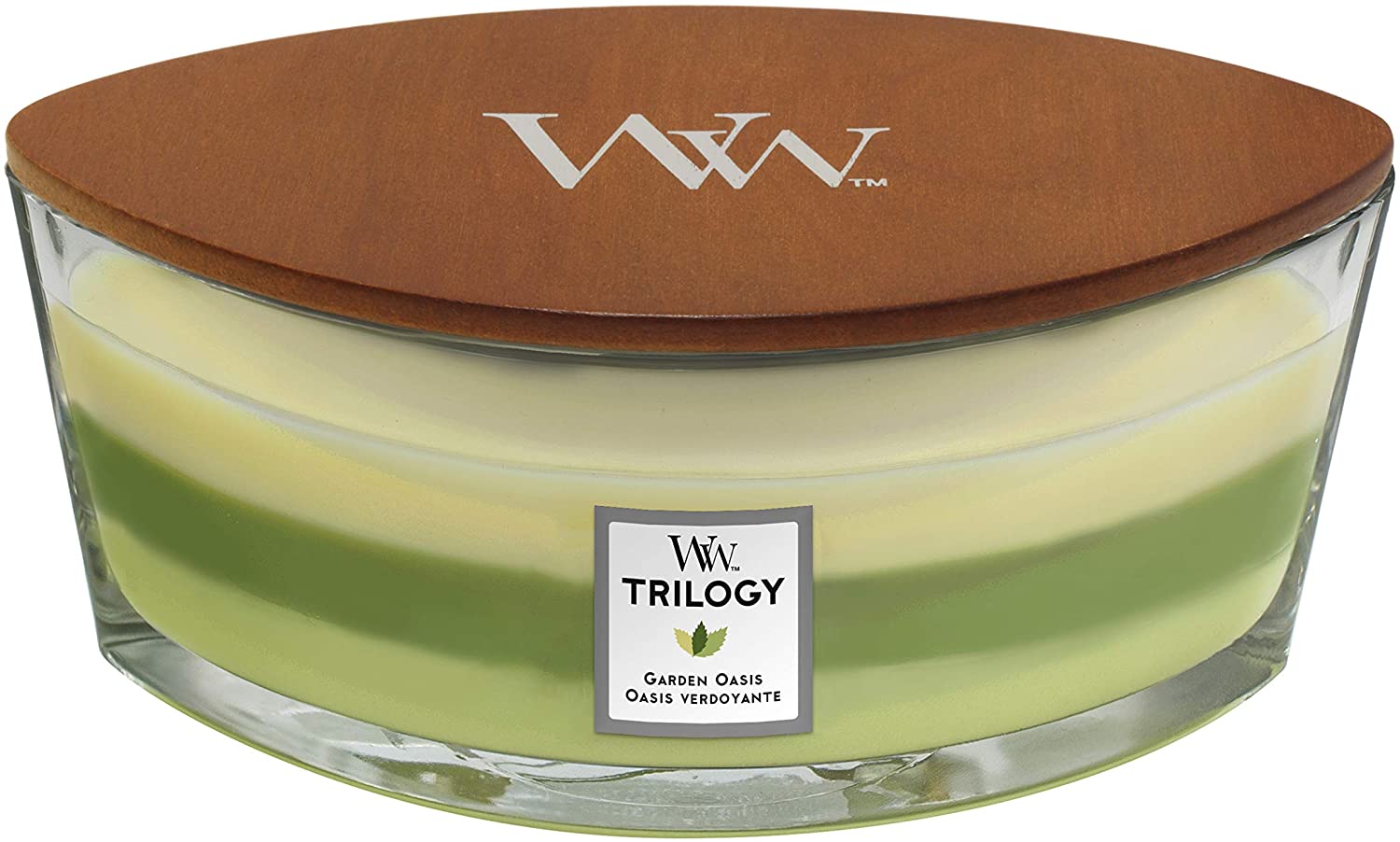 Woodwick Trilogy Scented Candle In Elliptical Jar With Hearthwick Wick, Gar