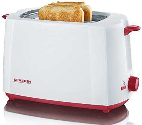 Severin AT 9940 Toaster, White/Red