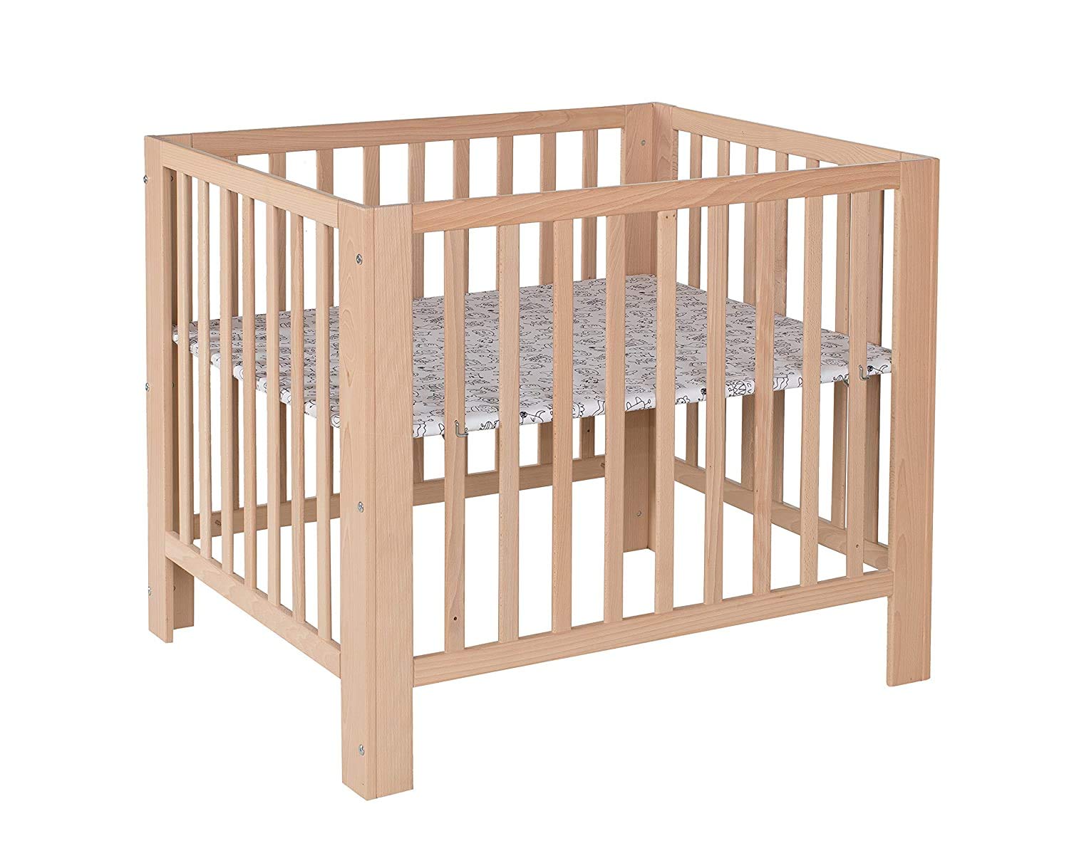 Geuther Ole Playpen TÜV-Approved Height-Adjustable Padded Base lama