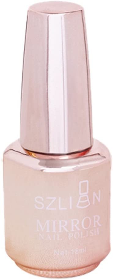 Donasty Metallic Nail Polish Magic Mirror Effect Polish Varnish 18 ml Acrylic Powder for and (06, One Size)