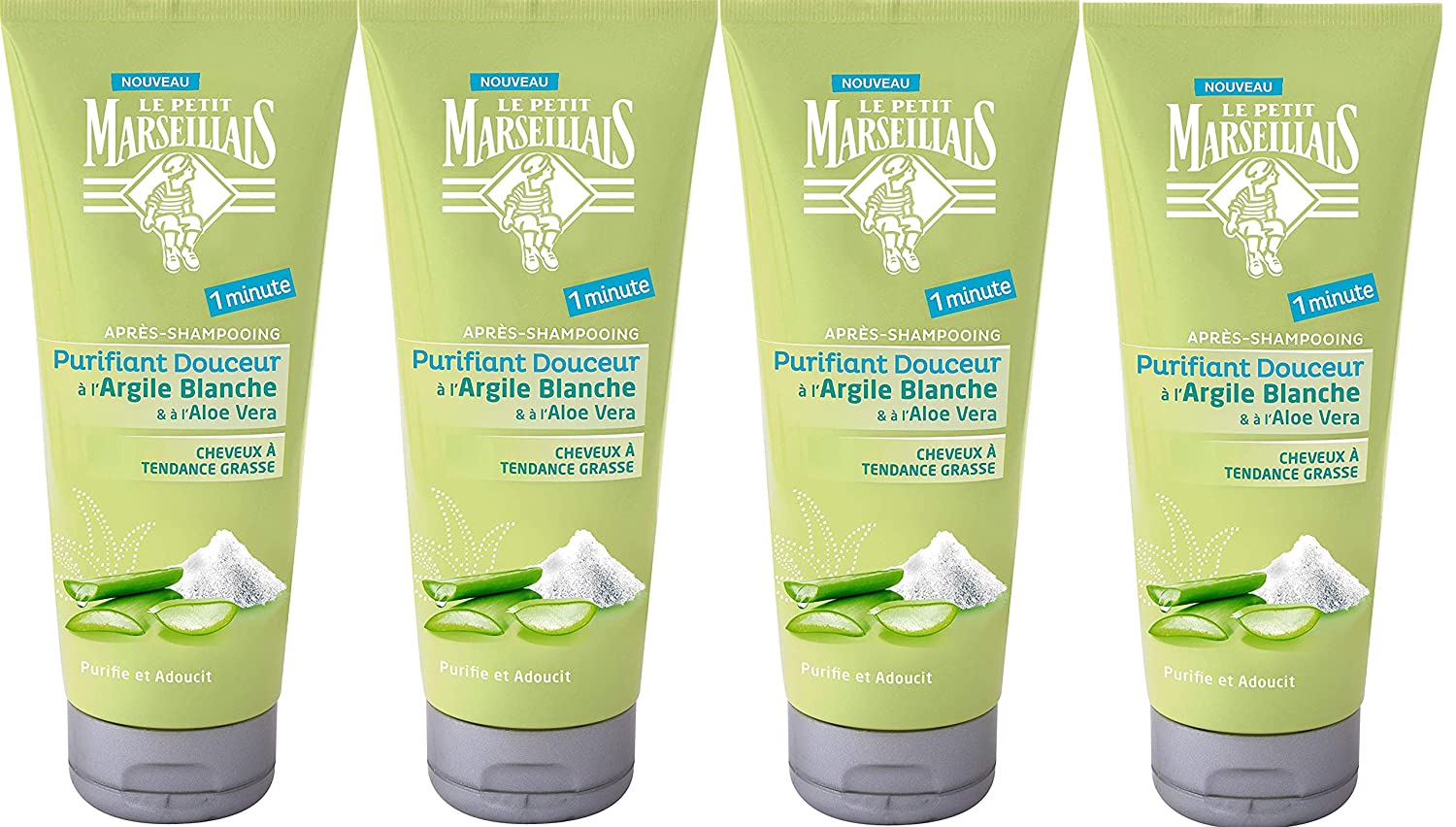Le Petit Marseillais After Shampoo with Aloe Vera, 200 ml, Pack of 4)