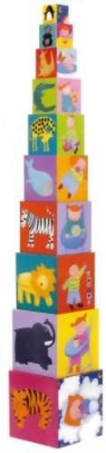 Fantasie 4 Kids Stacking Tower 10 Funny Blocks