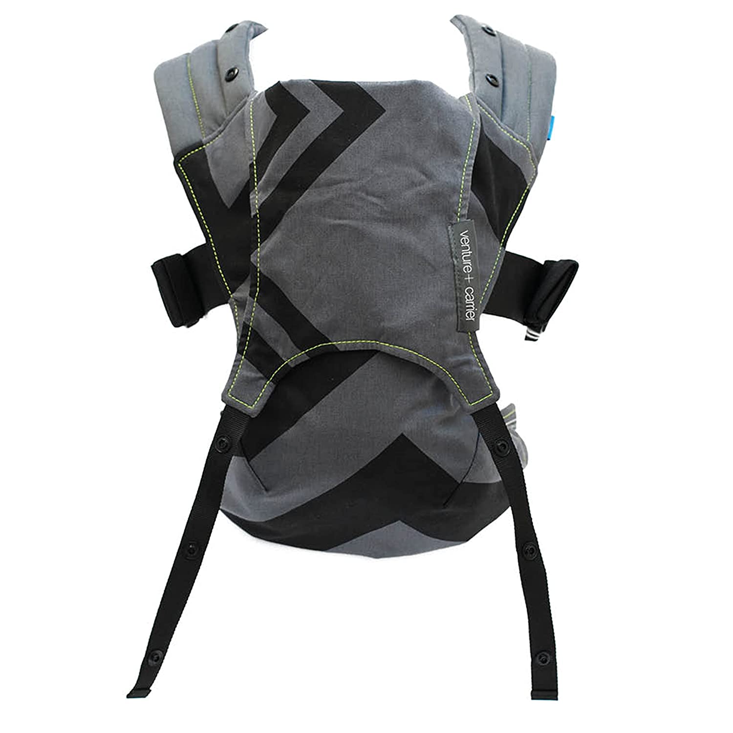 We Made Me Venture+ 2-in-1 Toddler Back and Tummy Harness 11-25kg (18-36m) Black Charcoal Zigzag