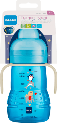 MAM Trainer+ Night, blue, from 4 months, 220 ml, 1 pc