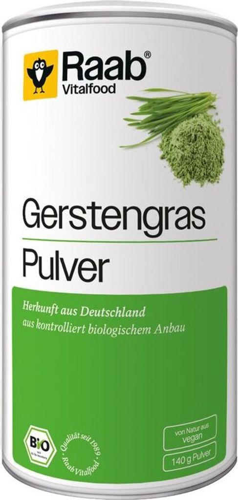 Raab Vitalfood Gerstengras Pulver -- 140g x 6  - 6er Pack VPE